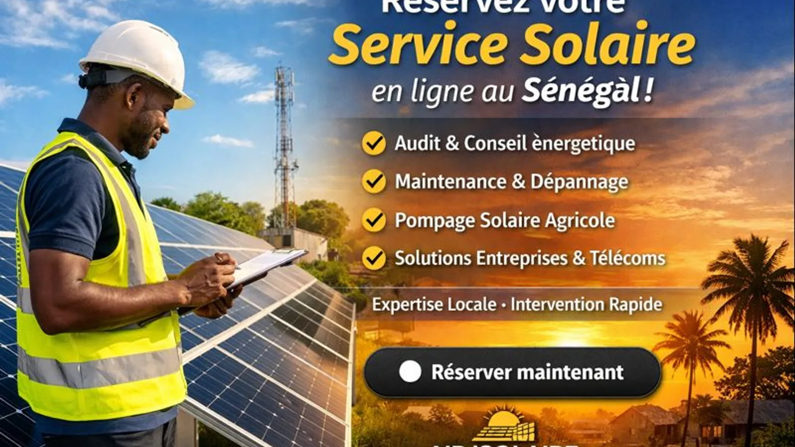NRJSOLAIRE lance la réservation en ligne de ses services solaires au Sénégal